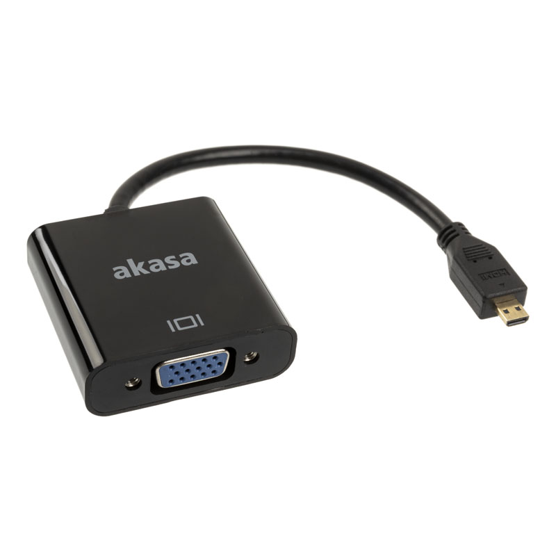 AKASA AK-CBHD21-15BK Adattatore cavo video 0,15 M HDMI Type D (microfono) VGA (D-SUB) nero (AK-CBHD21-15BK)