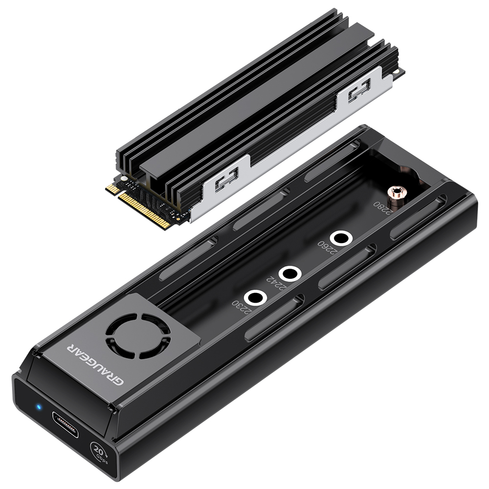 Docking esterno SSD M.2 NVMe/NGFF con ventola da 20 Gbit