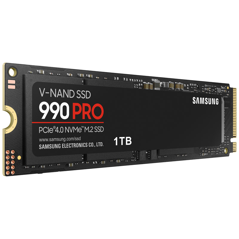 SSD SAMSUNG 1TB 990 PRO M.2(2280) PCI4.0 X4-NVME READ FINO A7450MB/S-WRITE FINO A6900MB/S MZ-V9P1T0BW