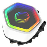 Cooler Master MasterLiquid 360 Core II 360mm ARGB Liquid CPU Cooler, Dual Chamber Pump w/ Infinity Mirror, White