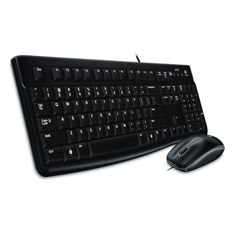 Logitech Desktop MK120 tastiera Mouse incluso USB QWERTZ Tedesco Nero