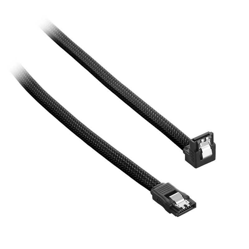 Cablemod CM-CAB-RSAT-N60KK-R cavo SATA 0,6 m Nero (CableMod ModMesh Right Angle SATA 3 Cable 60cm - Black)