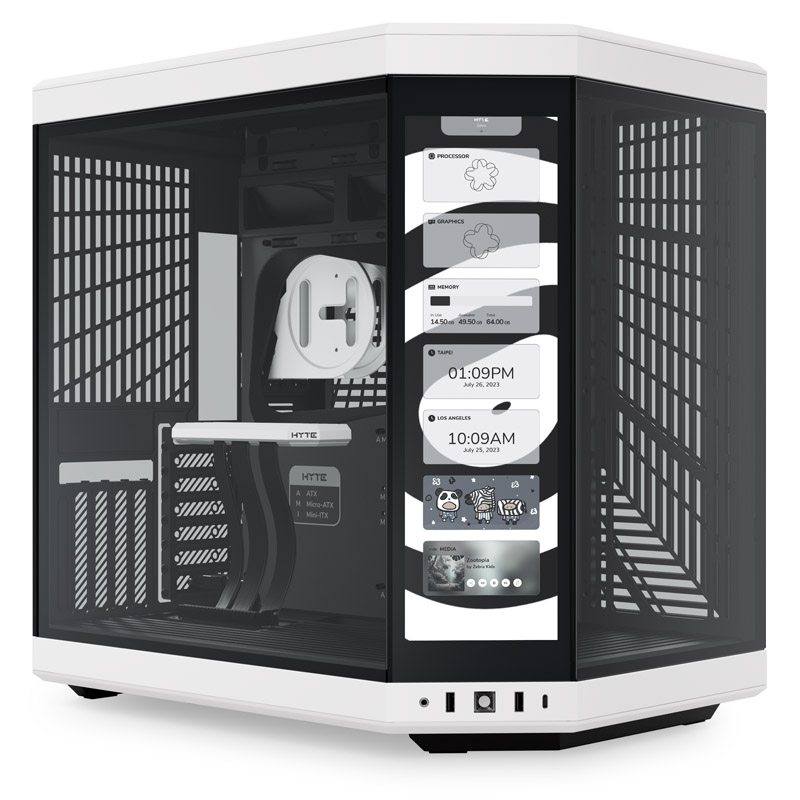 HYTE Y70 Touch Midi Tower Nero, Bianco (HYTE Y70 Touch - mid tower - udvidet A)