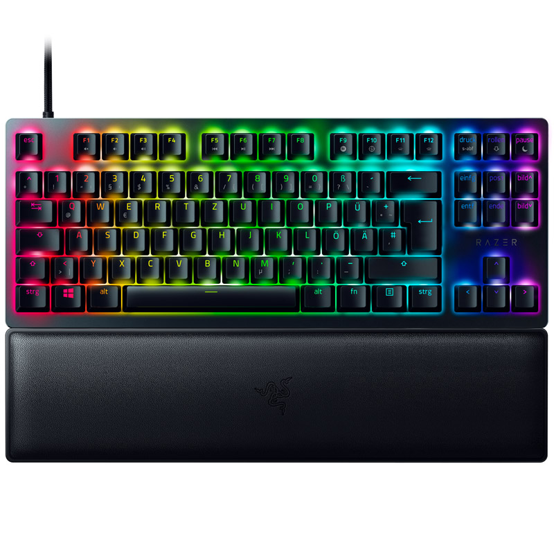 Tasta Tenkeyless Razer Huntsman V2 (switch-ottica di clic, cablato, USB, layout tedesco, RGB)