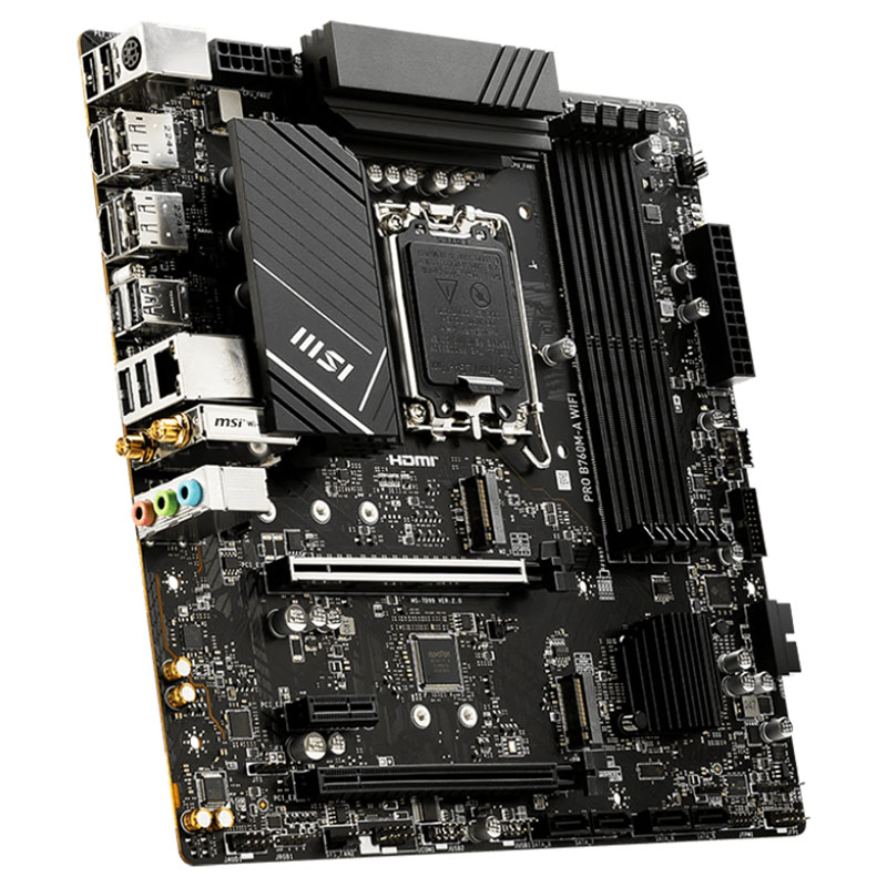 MB MSI PRO B760M-A WIFI DDR5 S1700 4D5 2M.2 4S3 U3.2 GBL H/D MATX