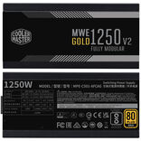 COOLER MASTER ALIMENTATORE MWE GOLD V2, 1250W 80+ GOLD, FULL MODULARE ATX 3.1 VENTOLA 135MM, 10 ANNI