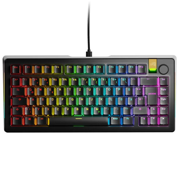 Glorious PC Gaming Race GMMK 3 Pro He 75% Custom Gaming Tastboard-pre-Built ISO De Fox Switchs (Glo-KB-GMMK3-Pro-75-Pb-W-B-Blk-