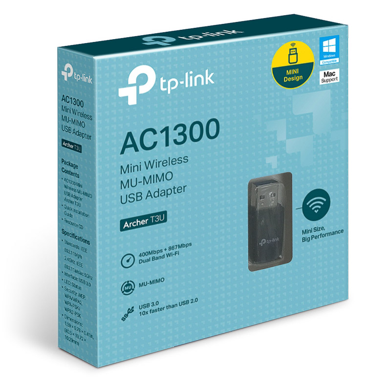 Scheda di rete Wi-Fi USB AC1300 MU-MIMO dual band Archer T3U