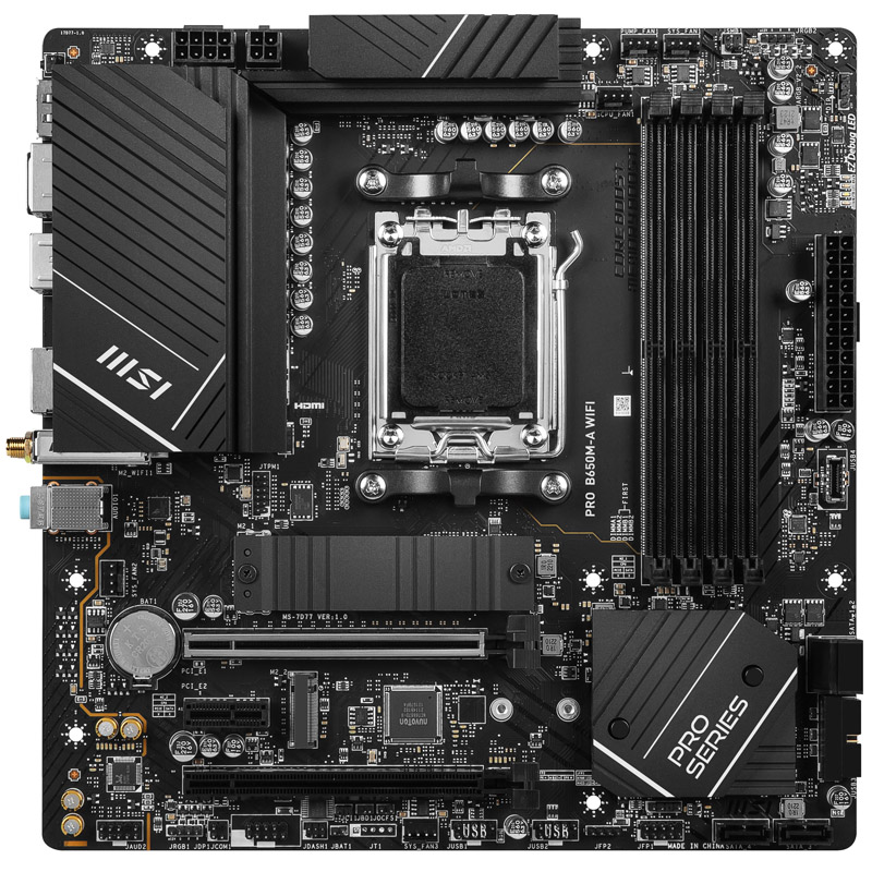 MSI PRO B650M-A WIFI AMD B650 Presa di corrente AM5 micro ATX