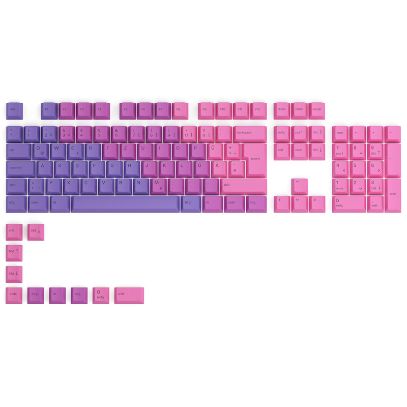 Glorious GPBT Keycaps - 115 keycaps PBT ISO layout DE Nebula (GLO-KC-GPBT-N-DE)