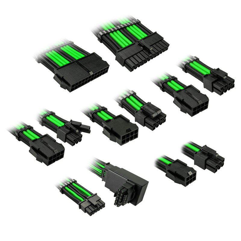 Kit di prolunga cavo intrecciato Core Pro 12V-2x6 tipo 1 - Venom Green