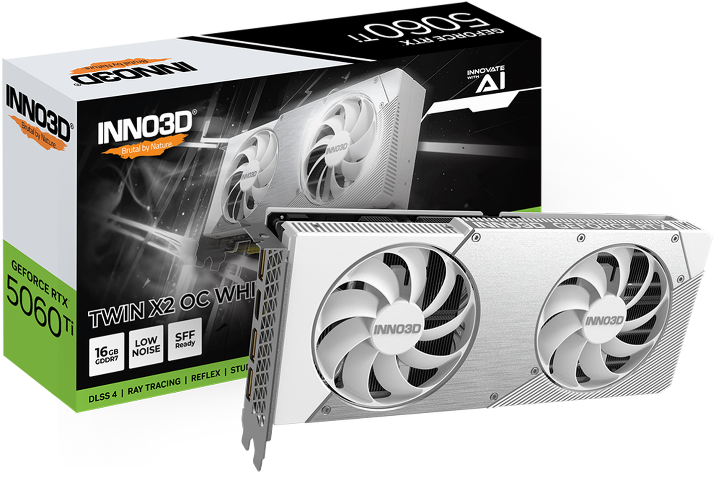 INNO3D GeForce RTX 5060 Ti TWIN X2 OC NVIDIA 16 GB GDDR7 (GeForce RTX 5060 Ti Twin X2 OC WHITE)