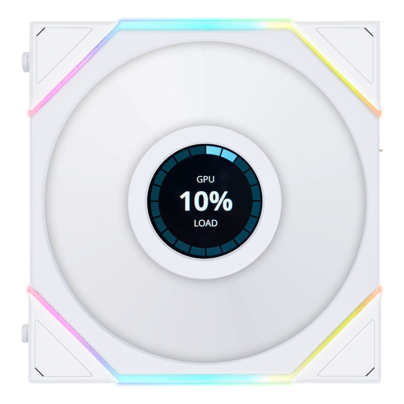 Lian Li UNI FAN TL LCD Case per computer Ventilatore 12 cm Bianco (Lian Li UNI FAN TL LCD 120mm Reverse Triple Pack - White)