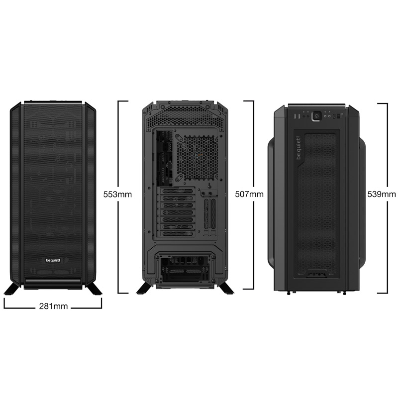 BE QUIET CASE ATX SILENT BASE 802 BLACK 2.5/3.5 HDD DRIVE I/O AUDIO 9 SLOT ESPANSIONE 2X140MM F