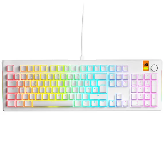 Glorious PC Gaming Race GMMK 3 HE 100% Switch ISO De Fox da gioco al 100% da gioco personalizzato (GLO-KB-GMMK3-100-PB-WHT-DE)