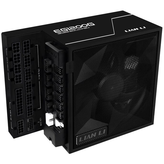 Lian Li Edge Gold 1200 80 Plus Gold Alimentatore, PCIE 5.1, ATX 3.1 - 1.200 watt, nero, incluso USB Hub (EG1200G Black)