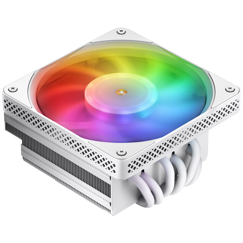 Jonsbo HX6200D Processore Raffreddatore d'aria 12 cm Bianco 1 pz (Jonsbo HX6200D Low-Profile Down Draft aRGB CPU Air Cooler)