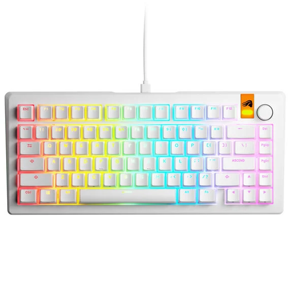 Glorious Gaming GMMK 3 HE 75% Prebuilt tastiera USB QWERTY Inglese US Bianco